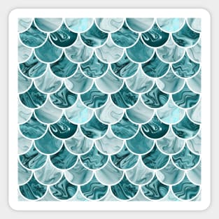 Teal scales Sticker